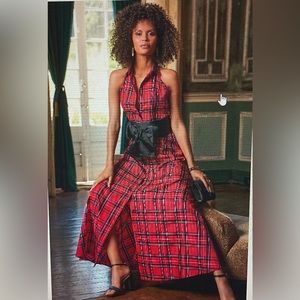 Boston Proper Tartan Plaid Halter Style